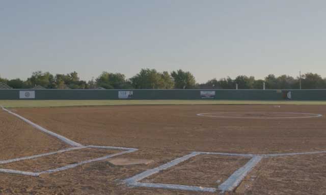 From behind home plate, a revitalized softball field built by Fields & Futures for Oklahoma City Public Schools