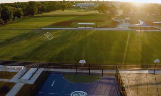 Aerial view of BALTO Sports Complex at Roosevelt Middle School In Oklahoma City