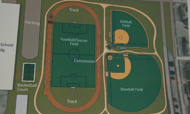 Field renovation plans created by Fields & Futures for Webster Middle School in Oklahoma City